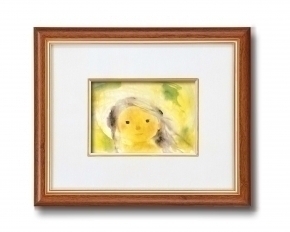 いわさきちひろインチ額  緑の風の中の少女