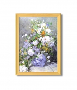 ルノワール名画額(桧)A3「花瓶の花」