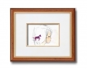 いわさきちひろインチ額  横顔