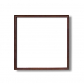 【角額】高級木製正方形額・壁掛けひも・アクリル付き■9787 500角(500×500mm)ブラウン