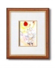 いわさきちひろインチ額  シャボン玉