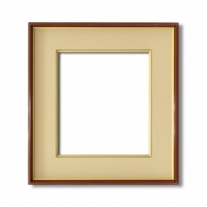 【色紙額】赤金 色紙(マット付き)273×242mm (ベージュ)