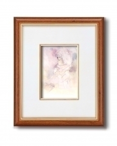 いわさきちひろインチ額  マフラーをした少女