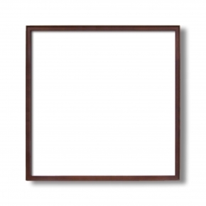 【角額】高級木製正方形額・壁掛けひも・アクリル付き■9787 600角(600×600mm)ブラウン