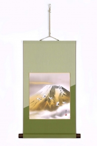 伊藤渓山色紙掛「金富士」